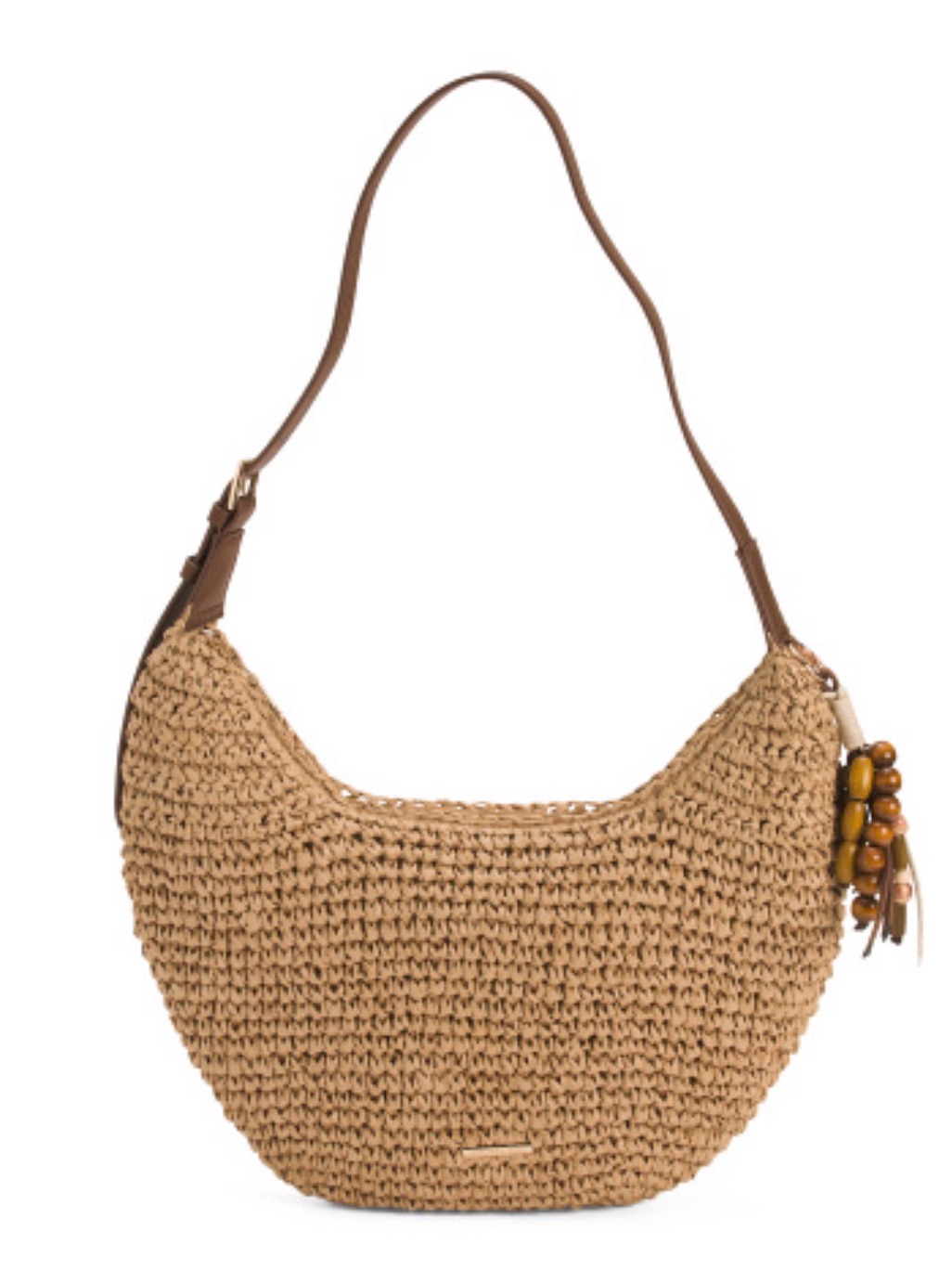 Rachel Zoe Woven Natural Straw Hobo Shoulder Bag